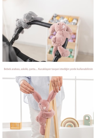 Wellgro Sarılan & Kucaklayan Tavşan Oyuncak Mavi Mavi