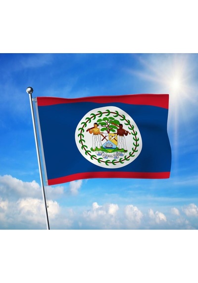 Belize Devleti Bayrağı Premium Raşel Kumaş 100x150 Cm Diğer