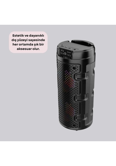 Bluetooth 5.0 Kablosuz Hoparlör Çift Sürücülü Bass Destekli Usb Sd Aux Girişli Taşınabilir
