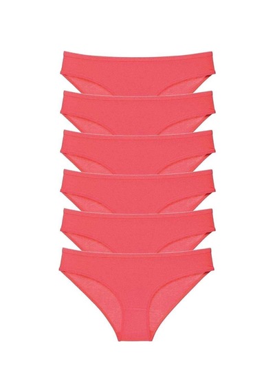 6 Adet Süper Eko Set Likralı Kadın Slip Külot Fuşya Beden: Xl Standart