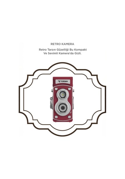 Torima CMR44 Mini Retro Dijital Fotoğraf Makinesi Kırmızı