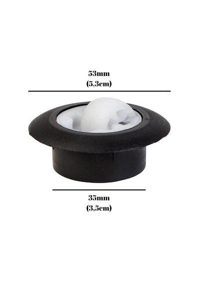 Gömme Gezegen Sehpa Tekeri Gizli Yuvarlak Masa Tekeri Siyah 4 Adet İç Çapı:35mm Dış Çapı:53mm Siyah