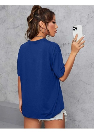 Noıssey Lacivert New York Baskılı Oversize Unisex