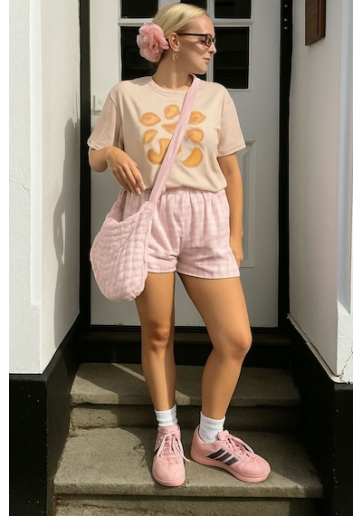 Baskılı Unisex Tshırt 4q1 Bej
