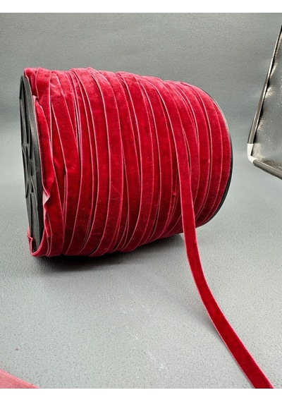 Paşateks- 1 Cm Düz Kadife-5 Metre -k.bordo