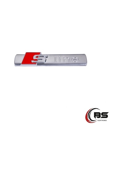 Audi S-Line Bagaj Logosu Paslanmaz Krom Kaplama
