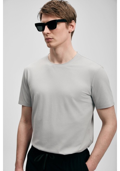 Lufian Finto Modern Grafik Erkek T-shirt 111020323 Taş