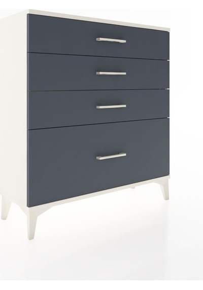 Arges Şifonyer 4 Çekmeceli 88x30x96 Aytaşı-antrasit Aytaşı