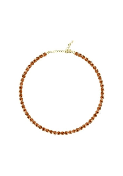 Merano Design 5mm Turuncu Su Yolu Choker Lacivert