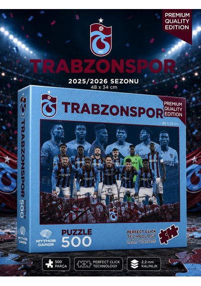 Mythos 500 Parça Puzzle Trabzonspor 2025/2026 Sezonu 48 X 34 Cm Resmi Lisanslı