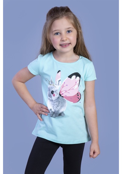 Toontoy Kids Toontoy Kız Çocuk Tavşan Baskılı Pul İşlemeli Tişört Mint Yeşili Toontoy Kids Toontoy Kız Çocuk Tavşan Baskılı Pul İşlemeli Tişört Mint Yeşili