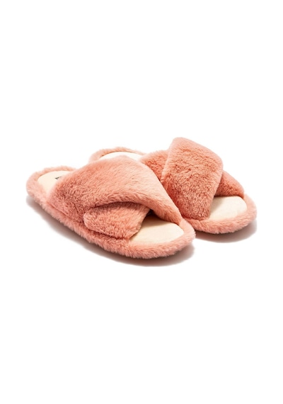 Twigy Çapraz Peluş Kadın Ev Terliği Pembe 36/41 CC0184 Pembe