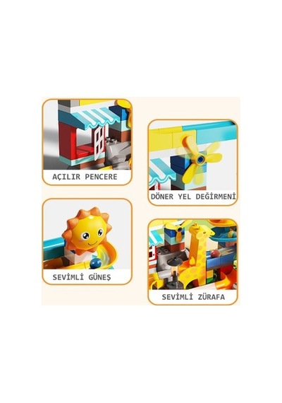 Marble Run Blok Yapı Seti - 100 Parça Eğlenceli Oyun
