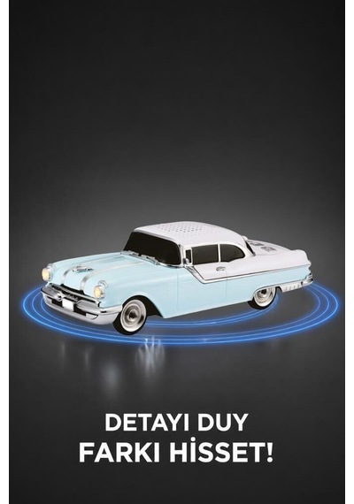 Özel Üretim Bluetooth Hoparlör D87 Mavi 10w Nostalji Sever Dekoratif Eşya Araç Süsü