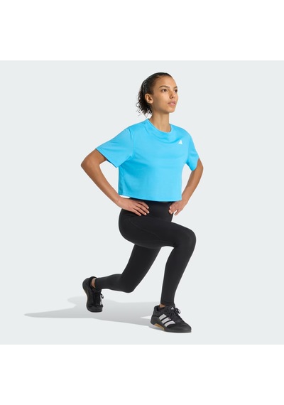 Adidas Train Essentials Boxy Workout Kadın T-shirt Kb7913 Mavi