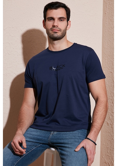 Buratti Pamuklu Slim Fit Bisiklet Yaka Erkek T Shirt 541Follow Lacivert