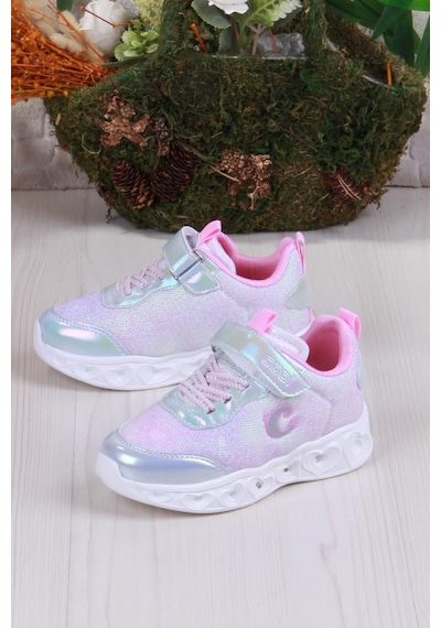 Fort Cool Yuki Rahat Hafif Sneaker Işıklı Kız Çocuk Ayakkabı GÜMÜŞ Gümüş