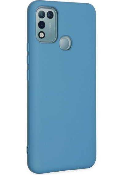 Gld-spt- Newface İnfinix Hot 10 Play Kılıf Nano İçi Kadife Silikon - Mavi
