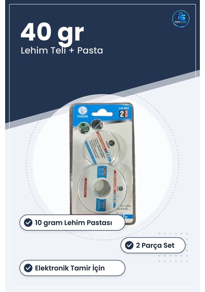 Pastalı Lehim Havya Teli 40 Gr 2 Parça Pastası 10 Gram Elektronik