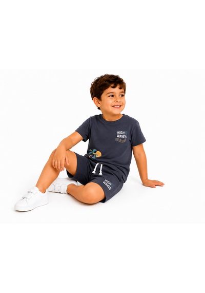 Tucankids Erkek Çocuk %100 Pamuklu İkili Takım Lacivert Füme