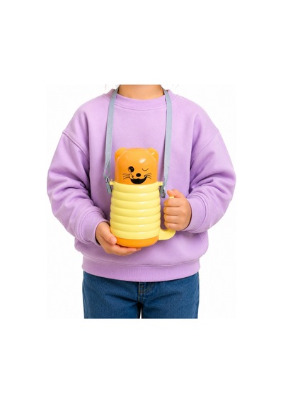 Çocuk Çelik Matara - Emojili - 350 Ml - Sarı - 200339 Çok Renkli