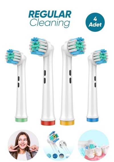 Echo Home Regular Cleaning Oral-B Uyumlu Yedek Başlık 4'lü
