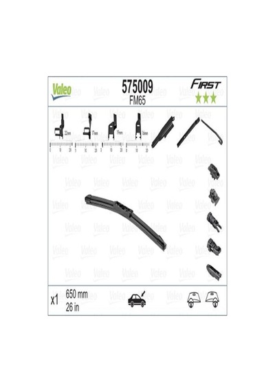 -sılecek Supurgesı 650mm Adet / Fırst Multıconnectıon Vfb65 Muz Tıpı Aparatlı / 4 Apara...