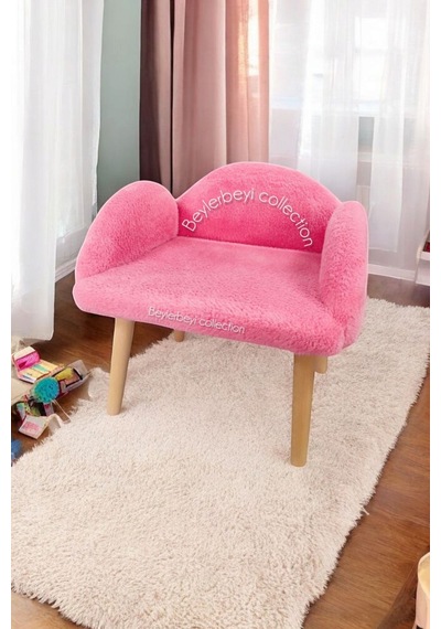 Çocuk Sandalyesi, Pembe Rengi, Çocuk Pufu , Sırtlı Puf , Çocuk Puf, Çocuk Dinleme Koltuğu Pembexhfhf