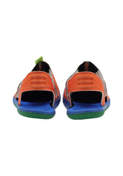 Panço Unisex Çocuk Cırt Cırtlı Turuncu Sandalet