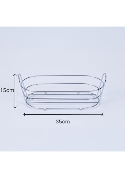 Tel Ekmek Sepeti İç Bezli Çıkarılabilir Ve Yıkanabilir Bezli Ekmeklik Cırtlı Bez Tasarım Masa Ve Mutfak İçin Şık Ekmek Sepeti 35x15x9 Cm Krem