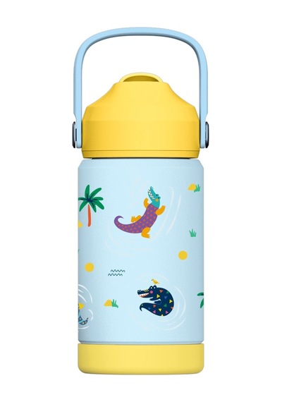 Sipnjoy - Flipsip Çocuk Su Termosu 360 Ml - Snappy Croc Sanppy Croc
