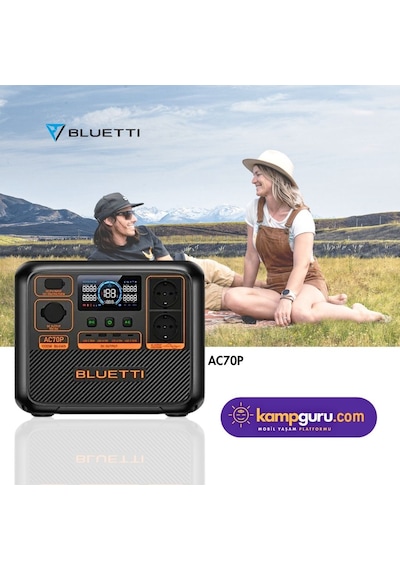 Bluetti Ac70p Taşınabilir Güç Kaynağı 864wh Kapasite - 1000w Inverter Çıkış Gücü
