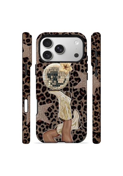 Velvoria Valestra Disco Leopar Apple iPhone Uyumlu 17 Pro Darbe Korumalı Kılıf Valestra Select - Disco Leopar