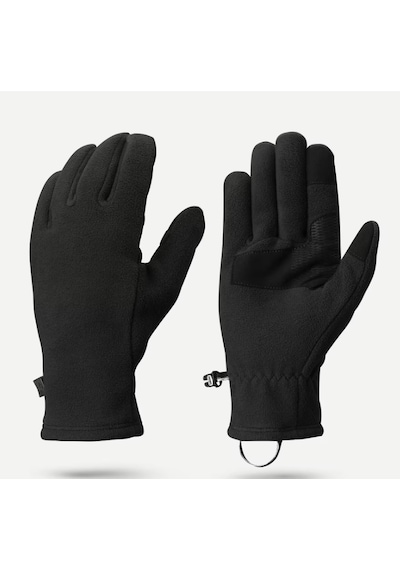 Quechua Kadın Yetişkin Outdoor Trekking Dokunmatik Polar Eldiven - Siyah - Mt500
