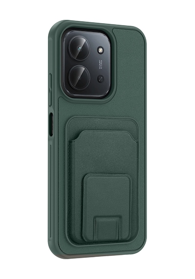 Xiaomi Redmi 15c Kılıf Kartlıklı Tpu Zore Bikart Kapak Koyu Yeşil