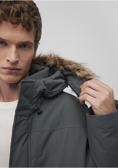 Mavi - Kapüşonlu Yeşil Parka 0110472-71598 Yeşil