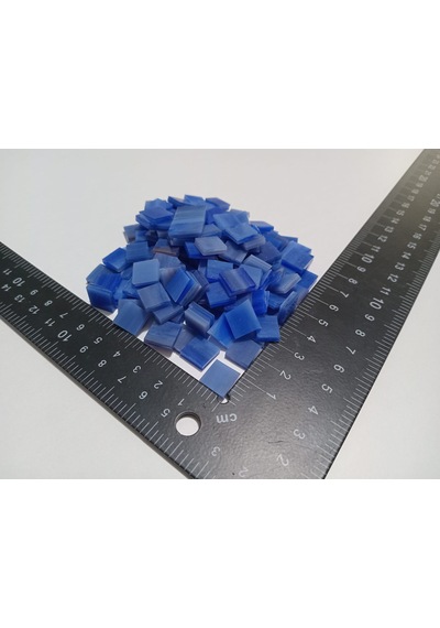 Mor Lacivert Kare Vitray Cam Mozaik Taşı - Sanatsal Mozaik Çalışmalarınız İçin Yaklaşık 10 X 10 Mm