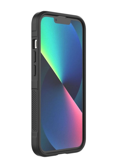 Apple iPhone Uyumlu 13 Kılıf Kamera Korumalı Esnek Silikon Parmak Şeritli Pazarplus Kırmızı