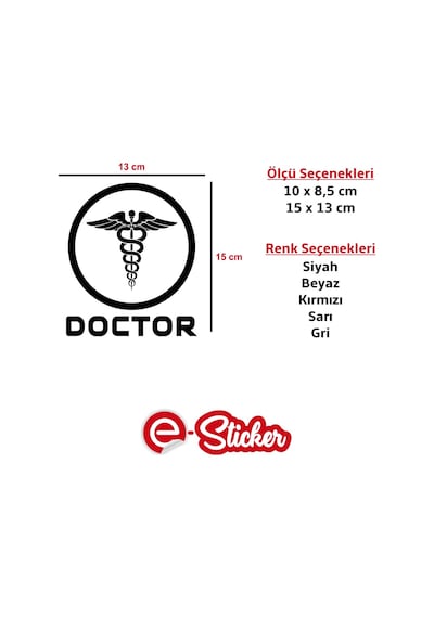 Doktor Arma Tıp Oto Sticker Araba Sticker (360415822)