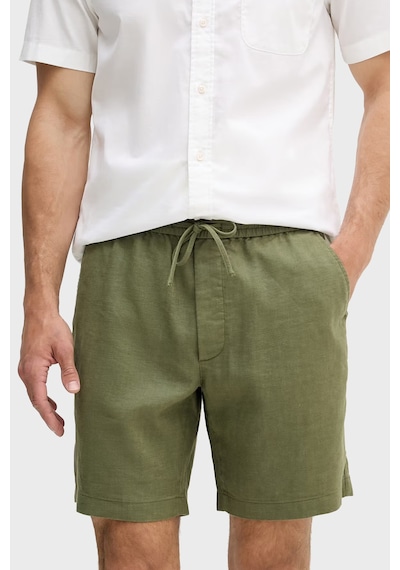 Tommy Hilfiger Bağlamalı Normal Bel Keten Bermuda Short Erkek Short Mw0mw44353 Msx Yeşil