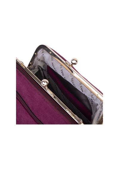Nas Bag Burslu Klipsli Vintage Omuz Ve Çapraz Çanta 23x20 Cm Ebatlarındadır Bordo Süet