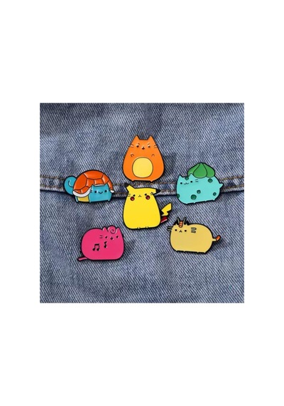 Pokemon Kadın Broş, Çocuk Broş, İğneli Broş Klipsli Broş Yaka Broşu Çeket Yaka İğnesi, Mineli B274