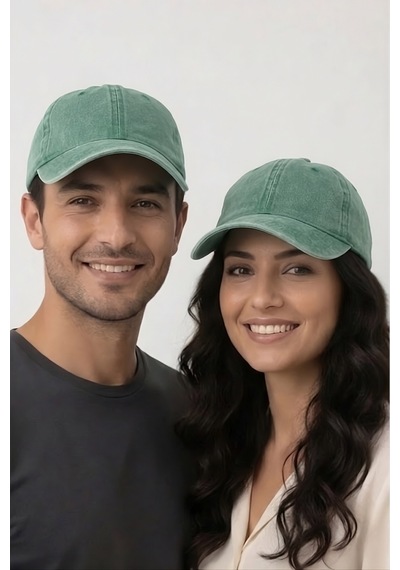 Mollycrush Unisex Koyu Yeşil Yıkamalı Kot Outdoor Beyzbol Şapkası Ayarlanabilir Spor Kep Koyu Yeşil