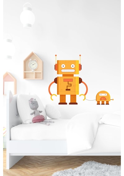 MSticker Robot Adam Ve Köpeği Sticker-çocuk Bebek Odası Sticker