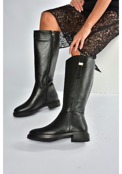 Fox Shoes V973000809 Siyah Klasik Kadın Çizme Siyah