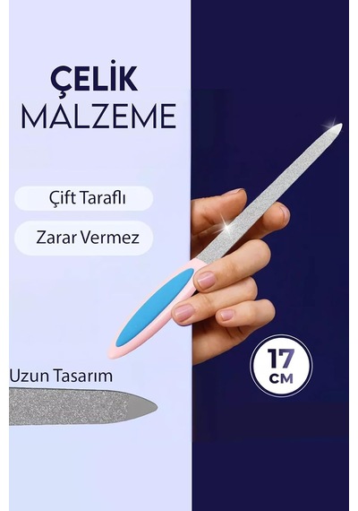 Mujgan Tırnak Bakım Seti - Çelik Ve Kağıt Törpü Beyaz