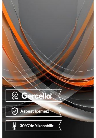 Hediyeli Gercella Number One Turuncu Ütü Masası Kılıfı Bezi Örtüsü Gri-turuncu