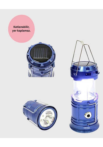 Güneş Enerjili Katlanabilir Kızaklı Kamp Feneri Usb Şarjlı, Çok Yönlü Ve Dayanıklı Tasarım 47843646