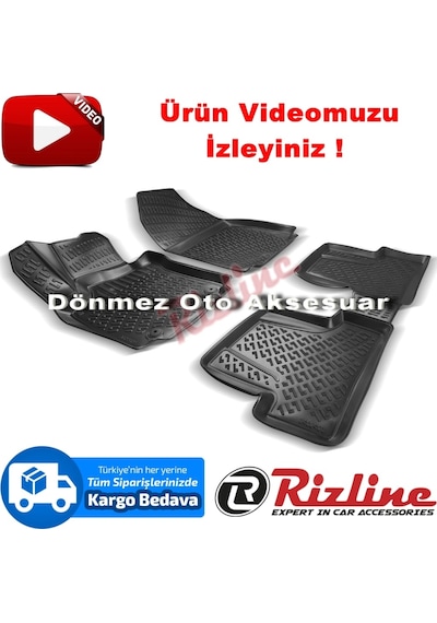Renault Captur 3D Paspas Havuzlu Siyah 2013-2018 Arası Rizline N11.10277