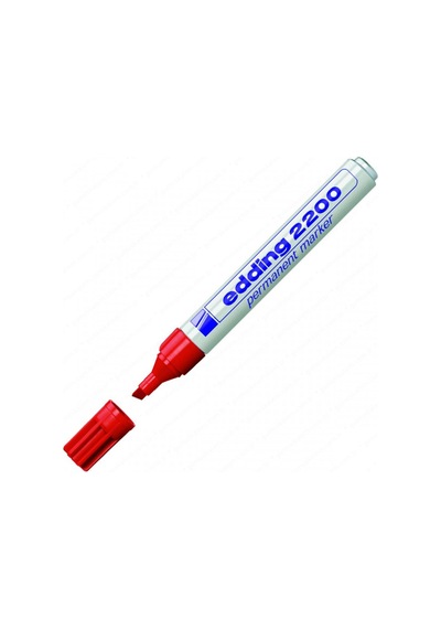 Edding Markör Permanent Kesik Uçlu 1-5 Mm Kırmızı 2200 Çok Renkli